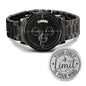 Your Only Limit - Engraved Black Chronograph Watch