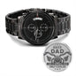 Biker Dad - Engraved Black Chronograph Watch