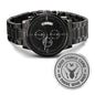 Good Things - Engraved Black Chronograph Watch