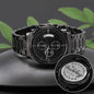 Hubby - Engraved Black Chronograph Watch