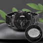 My Hero Engraved Black Chronograph Watch for Dad
