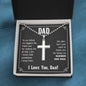 Gift for Dad - My Number One Man - Cross Necklace with Ball Chain