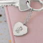 King and Queen - Engraved Heart Keychain