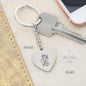King and Queen - Engraved Heart Keychain