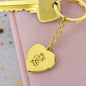 King and Queen - Engraved Heart Keychain