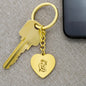 King and Queen - Engraved Heart Keychain