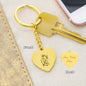King and Queen - Engraved Heart Keychain