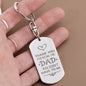 Gift for Dad - Thank You - Engraved Dog Tag Keychain