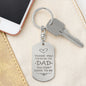 Gift for Dad - Thank You - Engraved Dog Tag Keychain