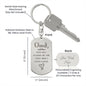Gift for Dad from Daughter - First Man - Engraved Dog Tag Keychain