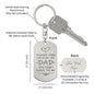 Gift for Dad - Thank You - Engraved Dog Tag Keychain