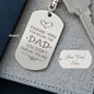 Gift for Dad - Thank You - Engraved Dog Tag Keychain