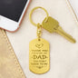 Gift for Dad - Thank You - Engraved Dog Tag Keychain