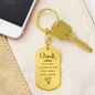 Gift for Dad from Daughter - First Man - Engraved Dog Tag Keychain