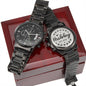 Hubby - Engraved Black Chronograph Watch
