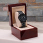 Be Strong - Engraved Black Chronograph Watch
