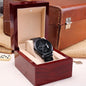 Hubby - Engraved Black Chronograph Watch