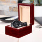 Hubby - Engraved Black Chronograph Watch