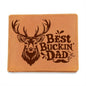 Best Bucking Dad Graphic Leather Wallet