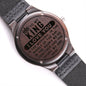 Gift for Soulmate - My King - Engraved Wooden Watch