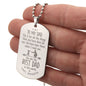 To the Best Dad from Daughter - Engraved Dog Tag Necklace