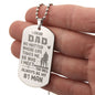 Gift for Dad from Daughter - My #1 Man - Engraved Dog Tag Necklace
