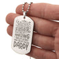 Gift for Dad - Selfless Man - Engraved Dog Tag Necklace