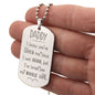 Gift for Daddy - My Whole Life - Engraved Dog Tag Necklace
