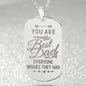 The Best Dad - Engraved Dog Tag Necklace