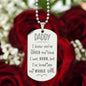 Gift for Daddy - My Whole Life - Engraved Dog Tag Necklace