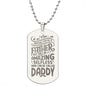 Gift for Dad - Selfless Man - Engraved Dog Tag Necklace