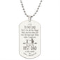 To the Best Dad from Daughter - Engraved Dog Tag Necklace
