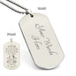 To the Best Dad from Daughter - Engraved Dog Tag Necklace