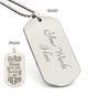 Gift for Dad - My Hero - Engraved Dog Tag Necklace