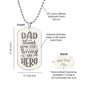 Gift for Dad - My Hero - Engraved Dog Tag Necklace