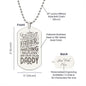 Gift for Dad - Selfless Man - Engraved Dog Tag Necklace