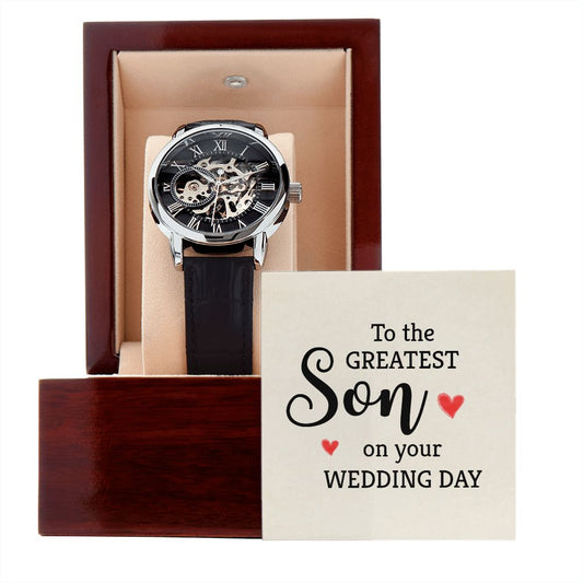 Gift for Son - Wedding - Openwork Watch
