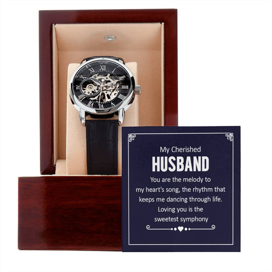To My Cherished Husband - Openwork Watch
