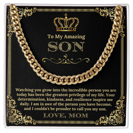 To My Amazing Son - Cuban Link Chain