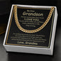 To My Dear Grandson from Grandma - Cuban Link Chain