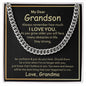 To My Dear Grandson from Grandma - Cuban Link Chain