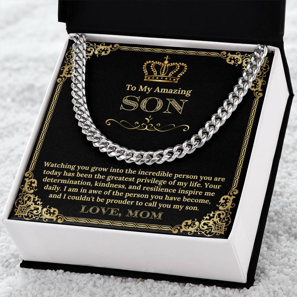 To My Amazing Son - Cuban Link Chain