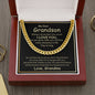 To My Dear Grandson from Grandma - Cuban Link Chain