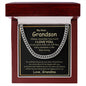 To My Dear Grandson from Grandma - Cuban Link Chain