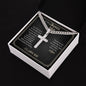 To My Bonus Dad - Eternal Bond - Personalized Cross on Cuban Link Chain