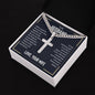To My Husband - What Will Matter - Personalized Cross Necklace on Cuban Chain