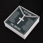 To My Man - Hand In Hand - Personalized Cross Necklace on Cuban Chain
