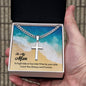To My Man - Personalized Cross Necklace on Cuban Chain