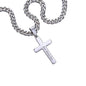 Gift for Son - Real Strength - Personalized Cross Necklace on Cuban Chain