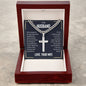 To My Husband - What Will Matter - Personalized Cross Necklace on Cuban Chain